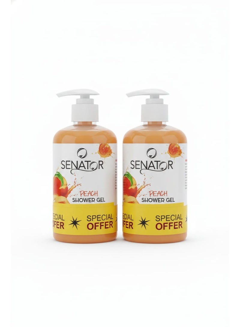 شاور جيل بالخوخ – تنظيف وترطيب وانتعاش عرض خاص (2 × 500 مل)